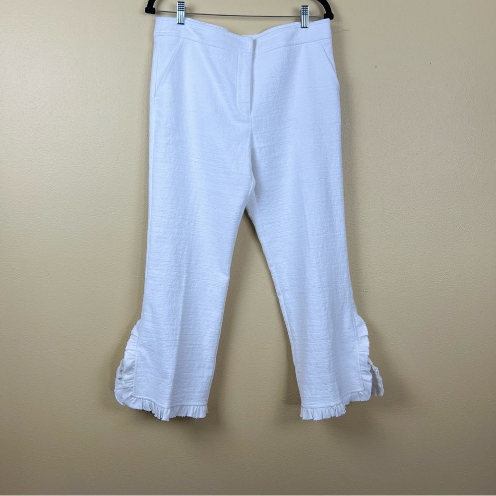 NWT Trina Turk Pants Cotton Spandex Blend White Size 10
